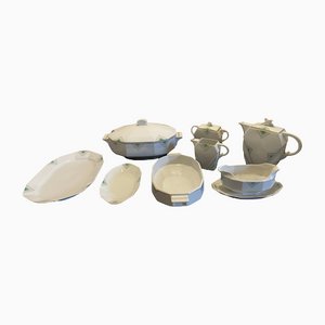 Art Deco Porcelain Tableware Set, Set of 8