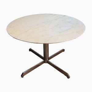 Vintage Metal and Marble Table from Roche Bobois, 1970s