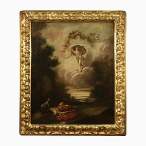 Antique Mythological Painting, The Death of Adonis, 17th-Century, Oil on Canvas, Framed