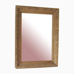 Großer Spiegel mit Holzrahmen in goldenem Stuck, 19. Jh