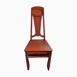 Österreichischer Art Deco Stuhl mit Bemalter Tafel