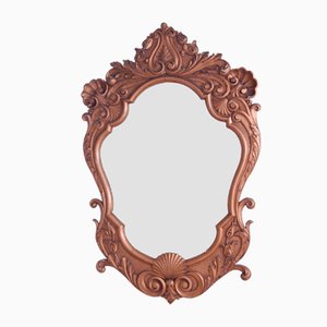 Specchio grande con cornice in legno dorato