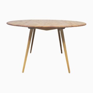 Round Drop Leaf Dining Table by Lucian Ercolani for Ercol