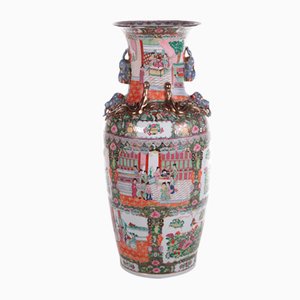 XL Vintage Chinese Decorative Pottery Vase, 1950