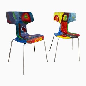T 3130 Chairs by Arne Jacobsen x Rolf Gjedsted, 1968, Set of 2