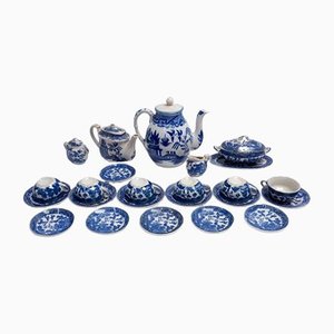 Miniature Japanese Porcelain Tea Service, Set of 23