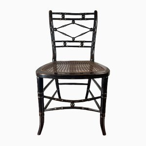 Antiker Stuhl aus ebonisiertem Bambusrohr von William Morris