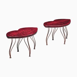 Late 20th Century Post-Modern Lip Side Tables, Set of 2