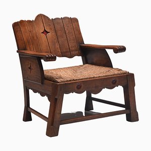 Wooden Lounge Chair, 1920s
