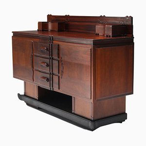 Credenza scuola di Amsterdam in noce e mogano, anni '20