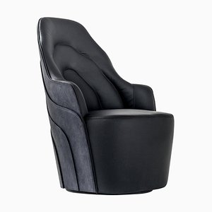 Couture Armchair in Black and Grey by Färg & Blanche for BD Barcelona