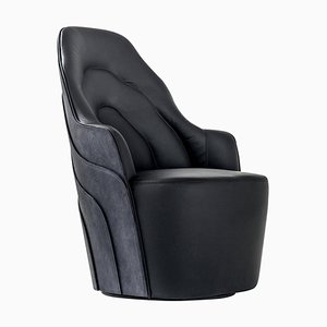 Couture Armlehnstuhl in Schwarz & Grau von Färg & Blanche für BD Barcelona
