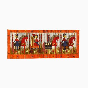 Vintage Polish Hand Woven Tapestry