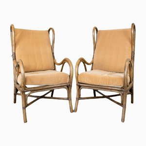 Bamboo Style Armchairs by Gio Ponti, Set of 2