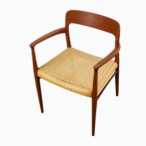 Teak and Papercord Model 56 Dining Chair by Niels Otto Møller for J.L. Møllers, 1960s