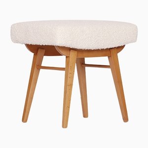 Mid-Century Boucle Hocker Um 1970