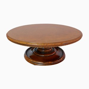 Large Regency Walnut Root Wood Coffee Table