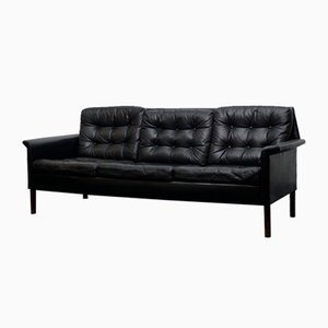 German Cubic Leather 3-Seater Sofa by Rudolf Glatzel for Kill International