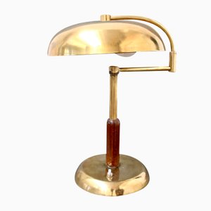 Mid-Century Italian Brass Table Lamp with Swivel Arm, 1950s