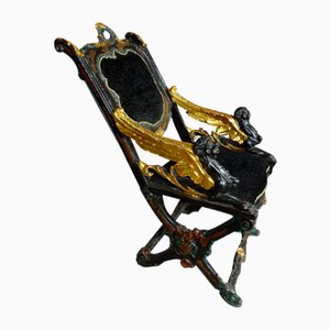 Chaise Gondolier, Italie, 19ème Siècle