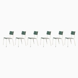 Green Stacking Dining Chairs from Thonet, 1970s, Set of 6