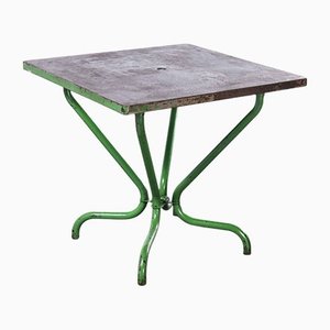 French Green Metal Outdoor Dining Table, 1960s