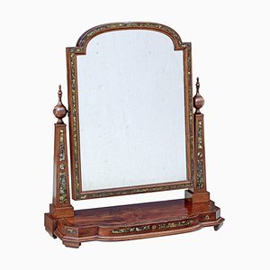 Mid-19th Century Mahogany Dressing Mirror with Pea Shell Inlay