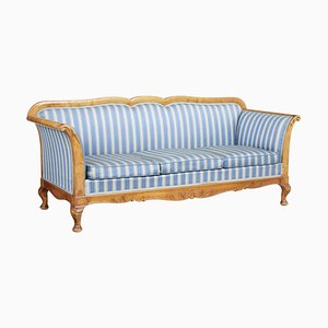 Late 19th Century Swedish Carved Birch Sofa