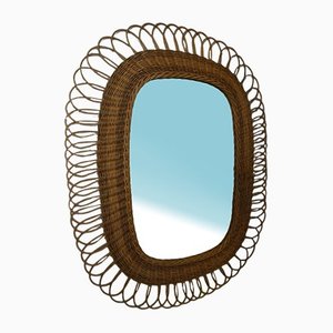 Mirror with Bast Braid Frame