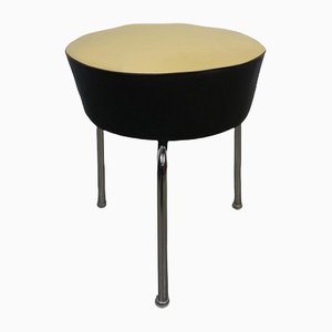 Tripod Stool with Chrome-Plated Tubular Steel Frame from Mauser