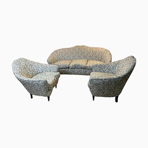 Sofa and Armchairs by Bruno Munari, Set of 3