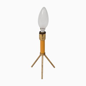 Italienische Mid-Century Dreibein Tischlampe aus Messing & Lackiertem Metall, 1950er