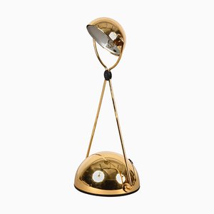 Lámpara de mesa Meridiana italiana Mid-Century de metal dorado de Paolo Francesco Piva para Stefano Cevoli, años 80