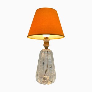 Mid-Century Bullicante Murano Glass Table Lamp from Archimede Seguso, Italy 1950s