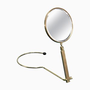 Mid-Century French Brass Adjustable Table Mirror, 1950s