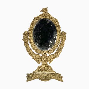 20th Century Neo-Renaissance Gilded Bronze Table Mirror