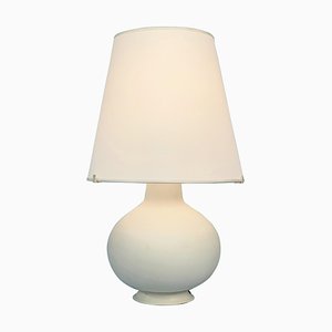 Mid-Century White Opaline Glass Table Lamp by Max Ingrand for Fontana Arte, 1954