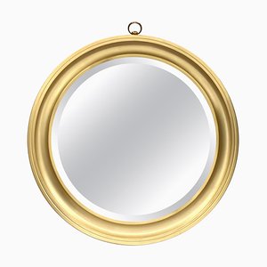 Mid-Century Italian Golden Aluminum Mirror by Sergio Mazza for Artemide, 1960s