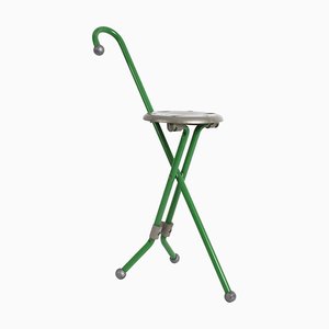 Silla plegable Ulisse italiana moderna Mid-Century de metal verde de Ivan Loss, años 80