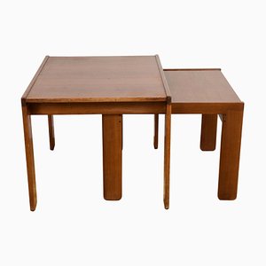 Tavolini ad incastro Mid-Century di Afra & Tobia Scarpa per Cassina, anni '60, set di 2