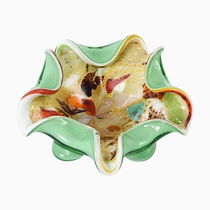 Italian Murano Glass All Fruits Bowl with Golden Flakes by Dino Martens, 1960s