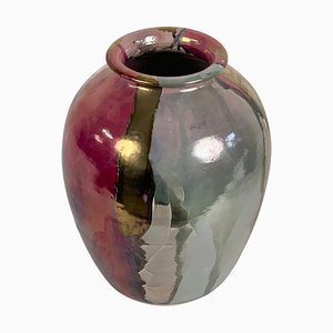 Vase Mid-Century en Céramique Émaillée Polychrome par Claudio Pulli, Italie, 1970s