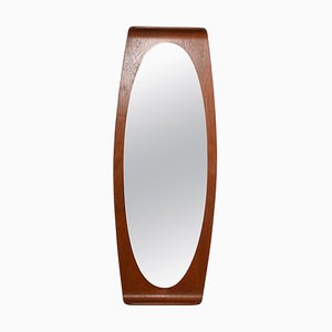 Italian Wall Mirror in Curved Wood from Franco Campo and Carlo Graffi, 1960s