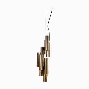 Brass Multi Cylinder Lamp in the Style of Gio Ponti from Lumière Bologna, Italy