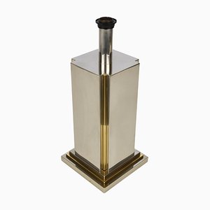 Italian Steel & Brass Table Lamp by Carlo Venturini for Bottega Del Lume, 1970s