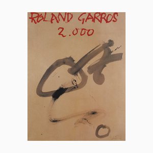 Poster Litografia Antoni Tapies, Roland-Garros, 2000