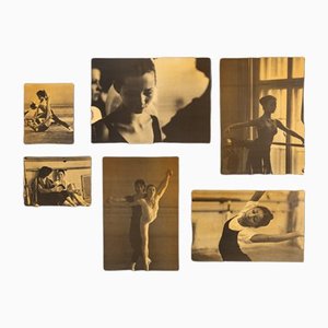 Stuttgart Ballet Dancers, Photographic Paper on Wooden Plate, Set of 6