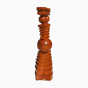 Giampiero Pazzola, Abstract Totem, Wooden Sculpture