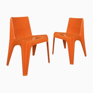 German Stackable Fiberglass Ba 1171 Chairs by Helmut Bätzner for Bofinger, 1960s, Set of 2