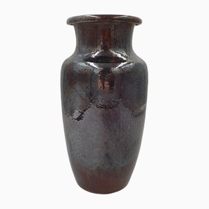 Vase Art Nouveau avec Emaux en Métal